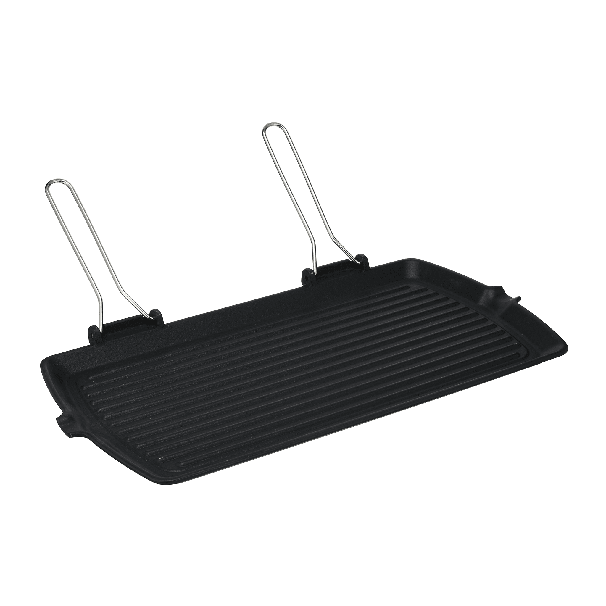 Risoli - Rectangular Grill with Foldable Handles - Black - 50cm - 44000417