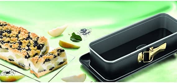 Oetker Rectangular Cake Tray With Serving Plate Black