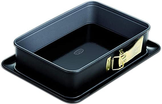 Dr. Oetker - Rectangular Cake Tray With Serving Plate  - Black - 28x18x7cm