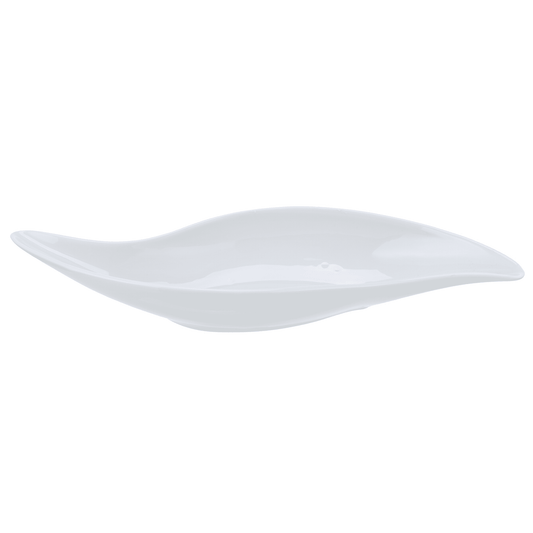 Senzo - Deep S Shaped Serving Plate - White - Porcelain - 45x14cm - 5210380002