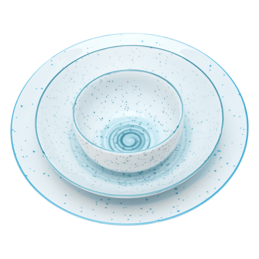 Senzo - Sway Daily Use Dinner Set 25 Pieces - Blue - Porcelain