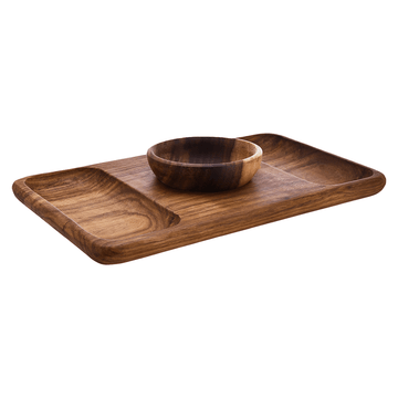 Senzo - Chips & Dip Platter with Bowl - 30x18cm