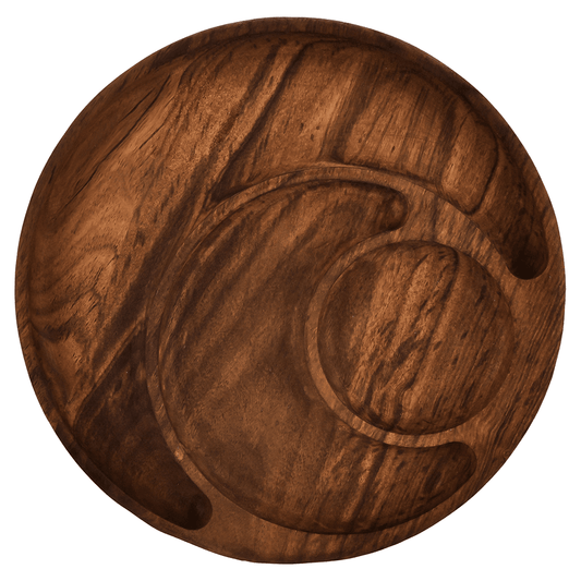 Senzo - Round Hors d'oeuvre 3 Parts - Wood - 27cm
