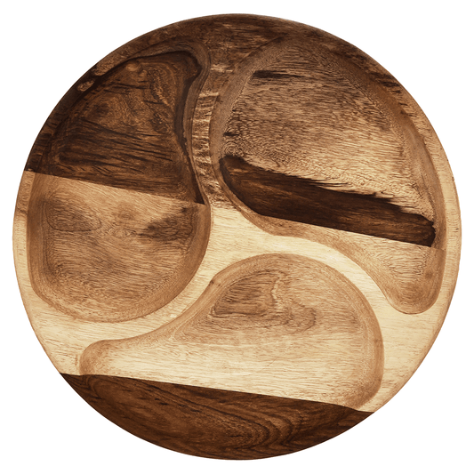 Senzo - Round Hors d'oeuvre 3 Parts - Wood - 30cm