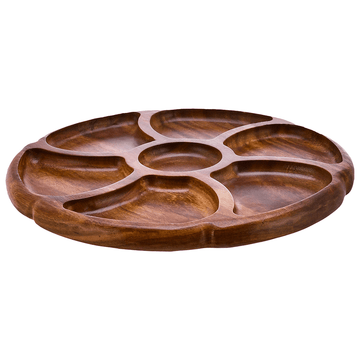 Senzo - Flower Design Hors d'oeuvre 7 Parts - Wood - 30cm