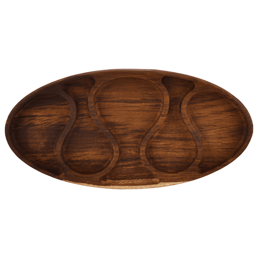 Senzo - Oval Hors d'oeuvre 5 Parts - Wood - 28cm