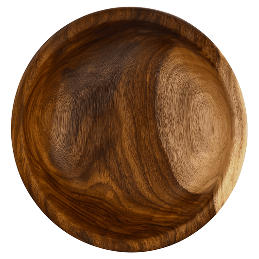 Senzo - Large Round Wooden Bowl - Wood - 26cm
