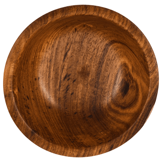 Senzo - Small Round Wooden Bowl - Wood - 15cm