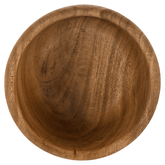 Senzo - Round Wooden Bowl - Light Brown - Wood - 16cm