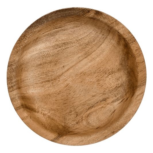 Senzo - Round Deep Platter - Wood - 16cm