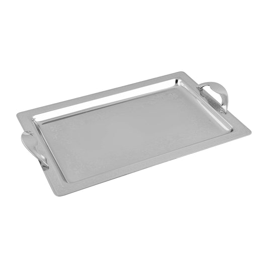 Elegant Gioiel - Rectangular Tray Set with Handles 3 Pieces - Stainless Steel 18/10