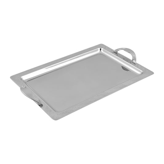Elegant Gioiel - Rectangular Tray Set with Handles 3 Pieces - Stainless Steel 18/10