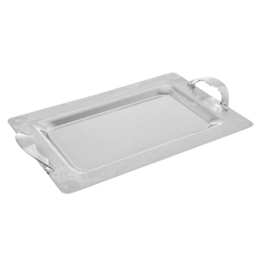 Elegant Gioiel - Rectangular Tray Set with Handles 3 Pieces - Stainless Steel 18/10