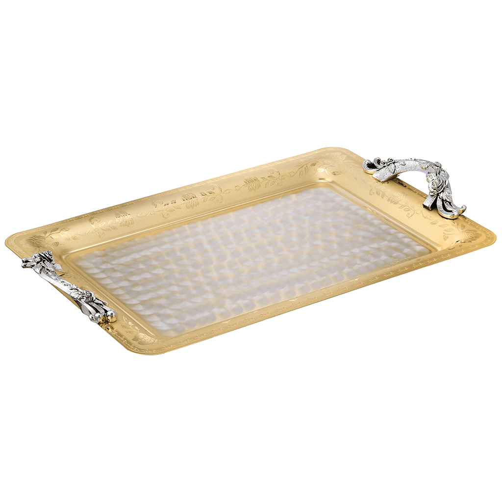 Gold tray discount with handles
