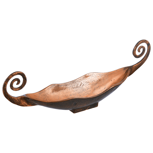 Serving Plate with Handles For Snacks & Nuts - Bronze - Bronze Plated Metal