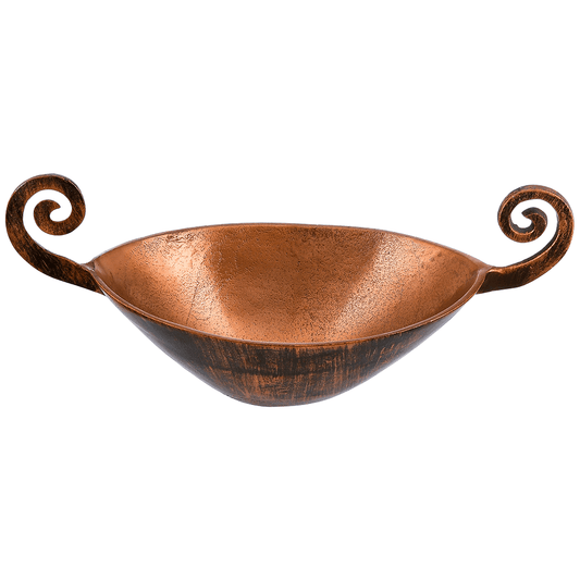 Serving Plate with Handles For Snacks & Nuts - Bronze - Bronze Plated Metal