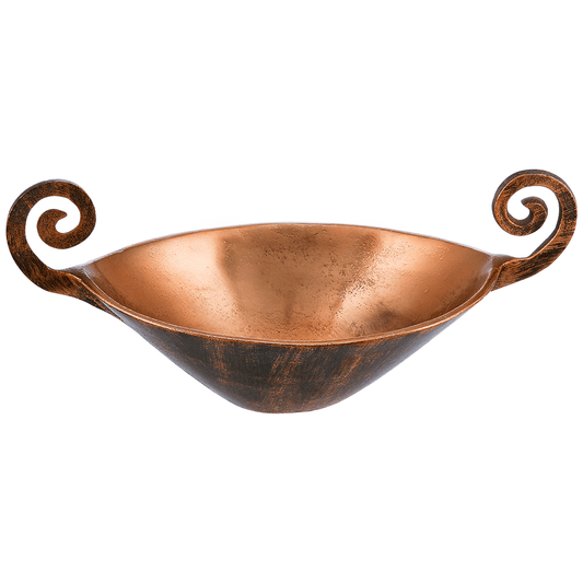 Serving Plate with Handles For Snacks & Nuts - Bronze - Bronze Plated Metal