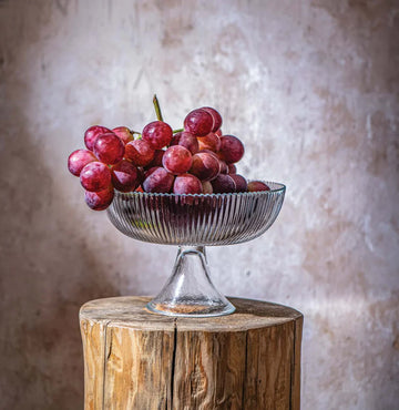 Ardacam - Aria Footed Serving Bowl - Clear - 20.5cm