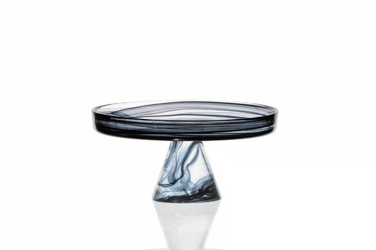 ArdaCam  - Asos Footed Round Serving Platter - Black - 21cm - Glass