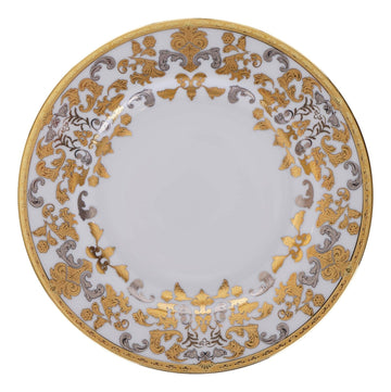 Falkenporzellan - Dinner Set 112 Pieces - Porcelain - Silver & Gold