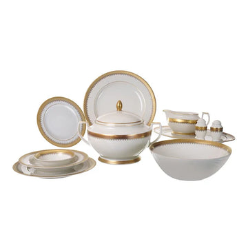 Falkenporzellan - Dinner Set 59 Pcs Porcelain Gold - Porcelain