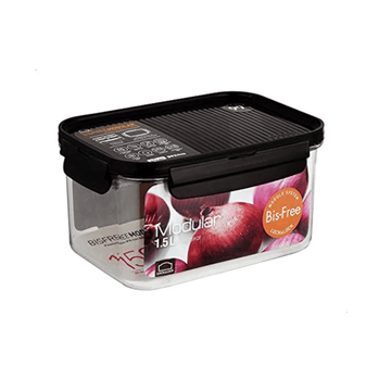 Lock & Lock Modular Bisfree  Rectangular Container  1.5L Dark Brown