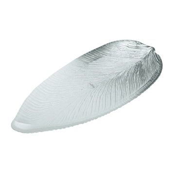 ArdaCam Leaf Plate 30 x 14 x 2 cm Silver/White