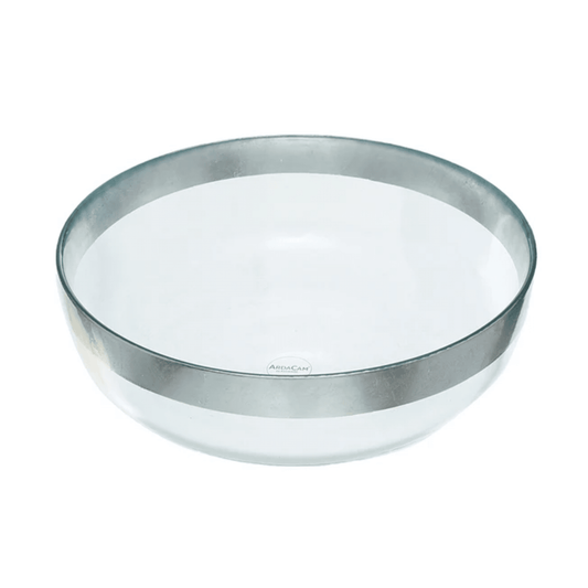 ArdaCam - Classic Serving Bowl With Silver Rim - 21.3 cm