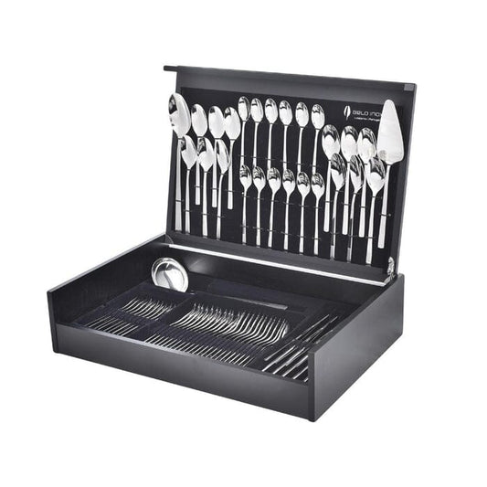 Bello Inox - Capri Satin Cutlery Set 75 Pieces - Silver Matt Handle - Stainless Steel 18/10