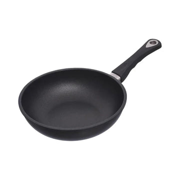 AMT Gastroguss - Saute Pan Diameter 24 cm Height 6 cm Removable Handle Cast Aluminum, Black