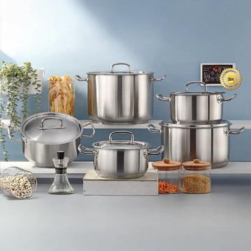 Oxford - Cookware Set 10 Pieces Stainless Steel