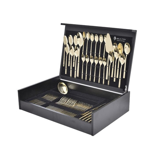 Bello Inox - Capri Titanium Cutlery Set 75 Pieces - Gold Matt - Stainless Steel 18/10