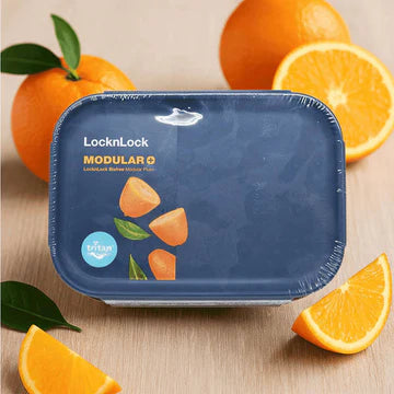 Lock & Lock Bisfree Modular Plus Rectangular Container 910 ml Navy