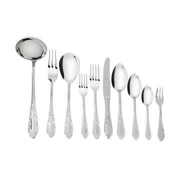 Mepra - Cutlery Set 99 Pieces - Stainless Steel - Silver - Wooden Box