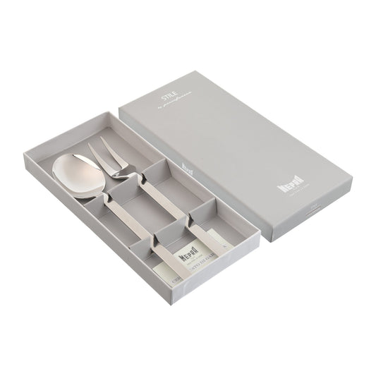 Mepra - Serving Spoon & Fork Set 2 Pieces - Stainless Steel