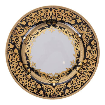 Falkenporzellan Dinner Set 112pcs - Porcelain - Black & Gold - 1300030
