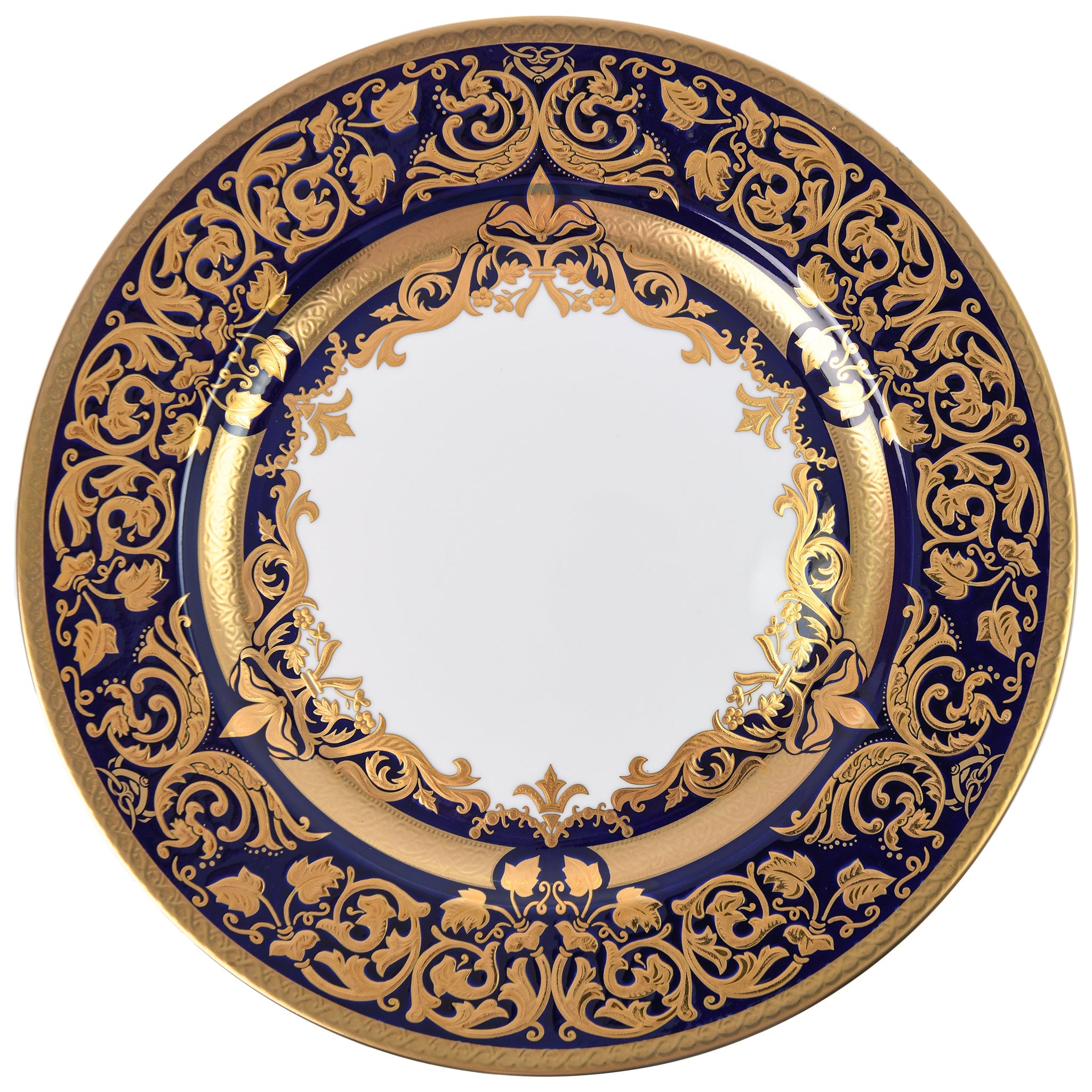 Falkenporzellan - Dinner Set 112 Pieces - Porcelain - Blue & Gold - 130009