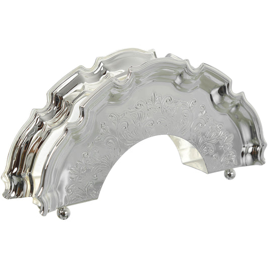 Queen Anne - Napkin Holder - Silver Plated Metal