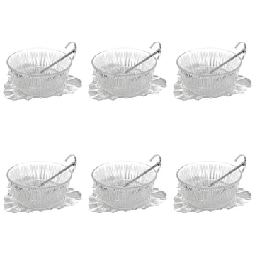 Queen Anne - Leaf Bowl Set With Spoon - 6 Pieces - 17.5x14.5cm