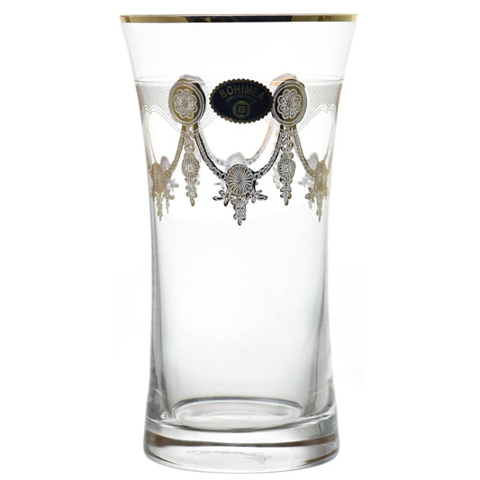 Bohemia Crystal - Highball & Tumbler Glass Set 12 Pieces - Gold - 300ml & 280ml - 2700010724