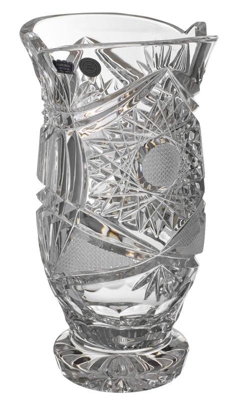 Bohemia Crystal - Hand Cut Vase with Base - 25.5 cm - 270004146