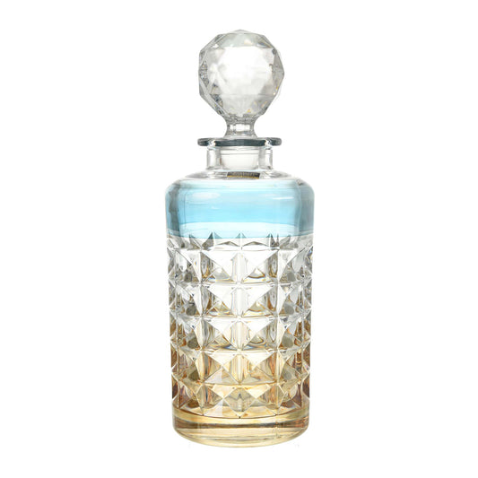 Bohemia Crystal - Diamond Drink Set 7 Pieces Blue & Gold - Crystal