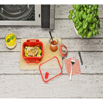 Rotho - Memory Microwave Container - Red - Plastic - 0.4 Lit - 52000277