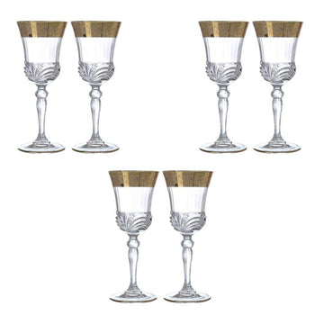 RCR Italy - Goblet Glass Set 6 Pieces - Gold - 220ml - 380003048