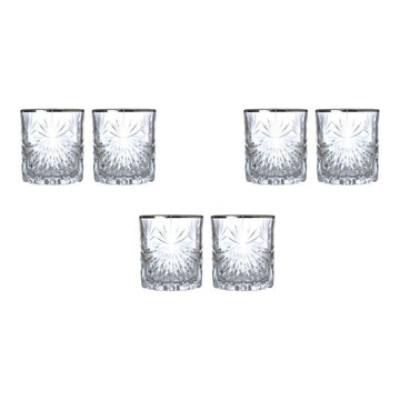 RCR Italy - Oasis Tumbler Glass Set 6 Pieces - Silver - 310ml - Crystal