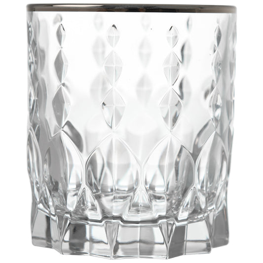 RCR Italy - Marilyn Tumbler Glass Set 6 Pieces - Silver - 310ml - Crystal