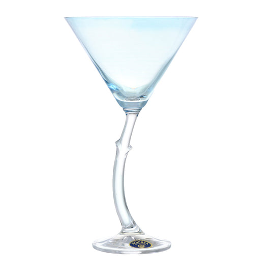 Bohemia Crystal - Cocktail Glass Set 6 Pieces - Blue - 200ml - Crystal