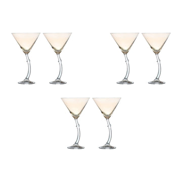 Bohemia Crystal - Cocktail Glass Set 6 Pieces - Yellow - 200ml - Crystal