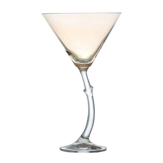Bohemia Crystal - Cocktail Glass Set 6 Pieces - Yellow - 200ml - Crystal