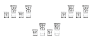 Pasabahce - Highball & Tumbler Glass Set 6 Pieces - Silver - 340ml & 250ml